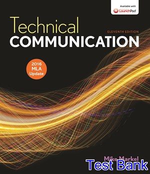 technical communication with 2016 mla update 11th edition markel test bank