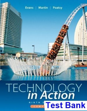 technology action complete 9th edition evans test bank