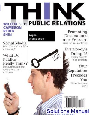 think public relations 2nd edition wilcox solutions manual