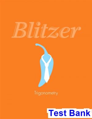 trigonometry 1st edition blitzer test bank