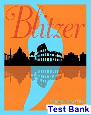 trigonometry 2nd edition blitzer test bank