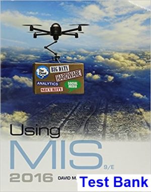 using mis 9th edition kroenke test bank