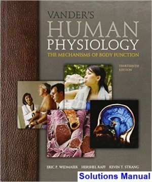 vanders human physiology mechanisms body function 13th edition widmaier solutions manual