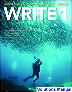 write 1 sentences paragraphs canadian 1st edition kemper solutions manual
