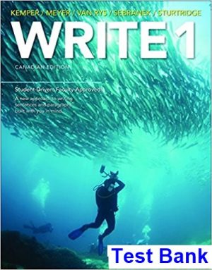 write 1 sentences paragraphs canadian 1st edition kemper test bank