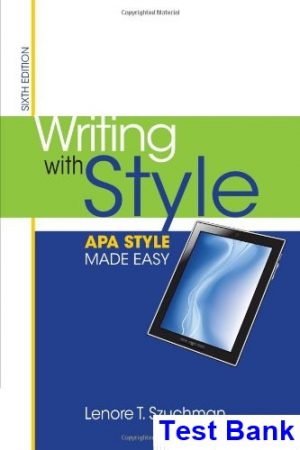 writing style apa style made easy 6th edition szuchman test bank
